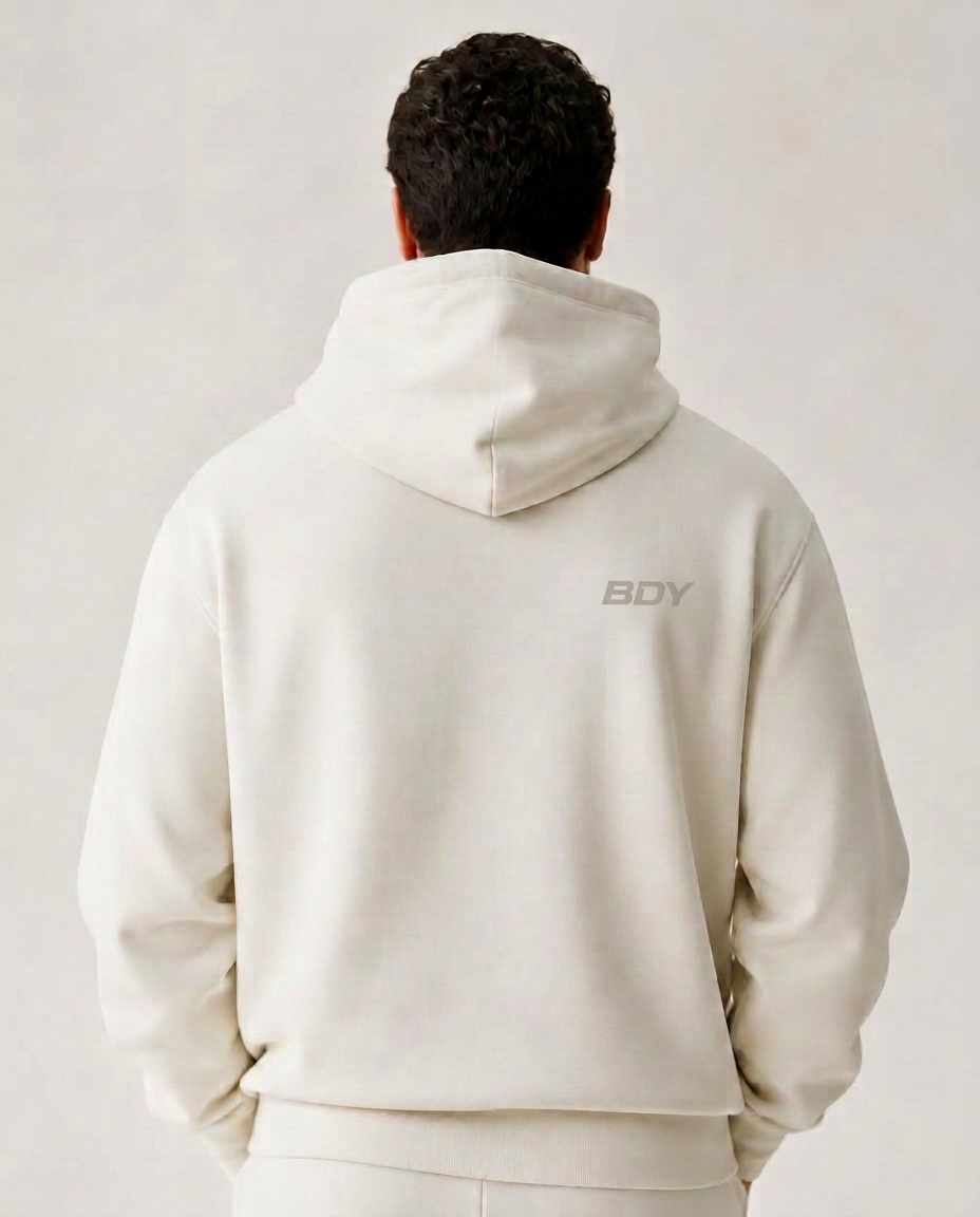 Void Oversized Hoodie in Bone